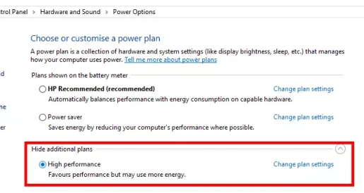 Power Settings ضبط إعدادات الطاقة