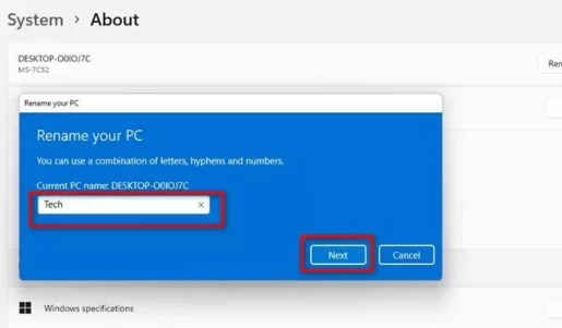 Rename PC Next