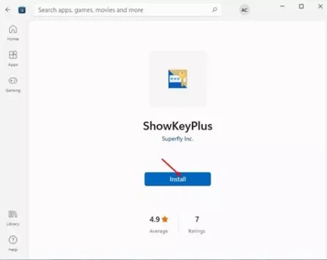 ShowKeyPlus install