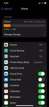 iCloud ရှိ သင့်ပရိုဖိုင်