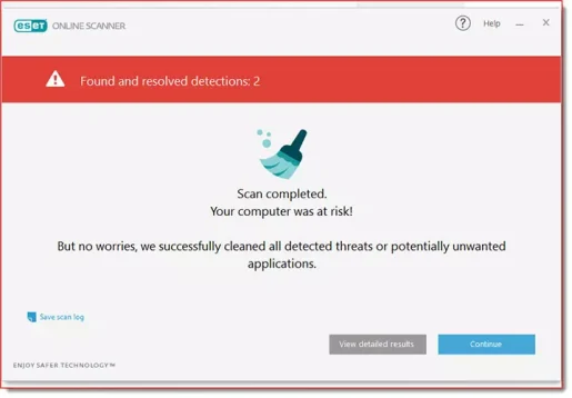متطلبات النظام لتشغيل ESET Online Scanner