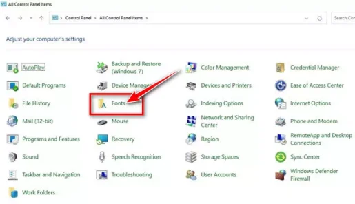 Κάντε κλικ στην επιλογή Γραμματοσειρές