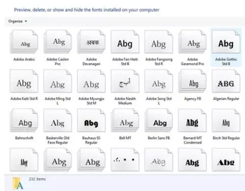 Σύρετε και αποθέστε το αρχείο γραμματοσειράς στο φάκελο Γραμματοσειρά των Windows