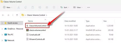  انقر نقرًا مزدوجًا فوق الملف ClassicVolumeControl