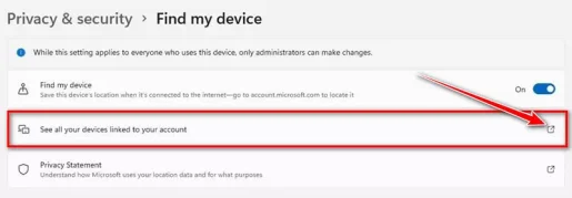 See all your devices linked to your account