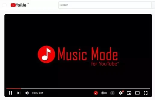 Pamuter media YouTube bakal nuduhake gambar cilik kanggo nyelehake musik ing YouTube