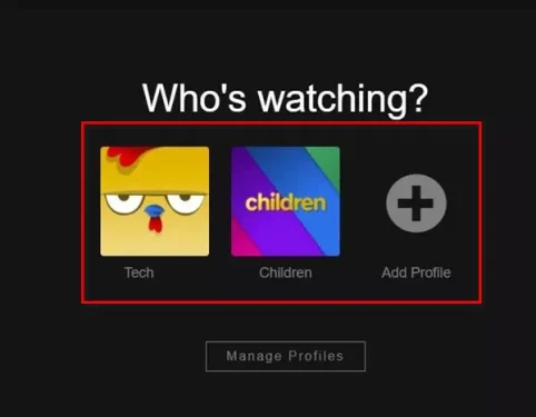 Seleziona il tuo profilo da guardare sull'app Netflix