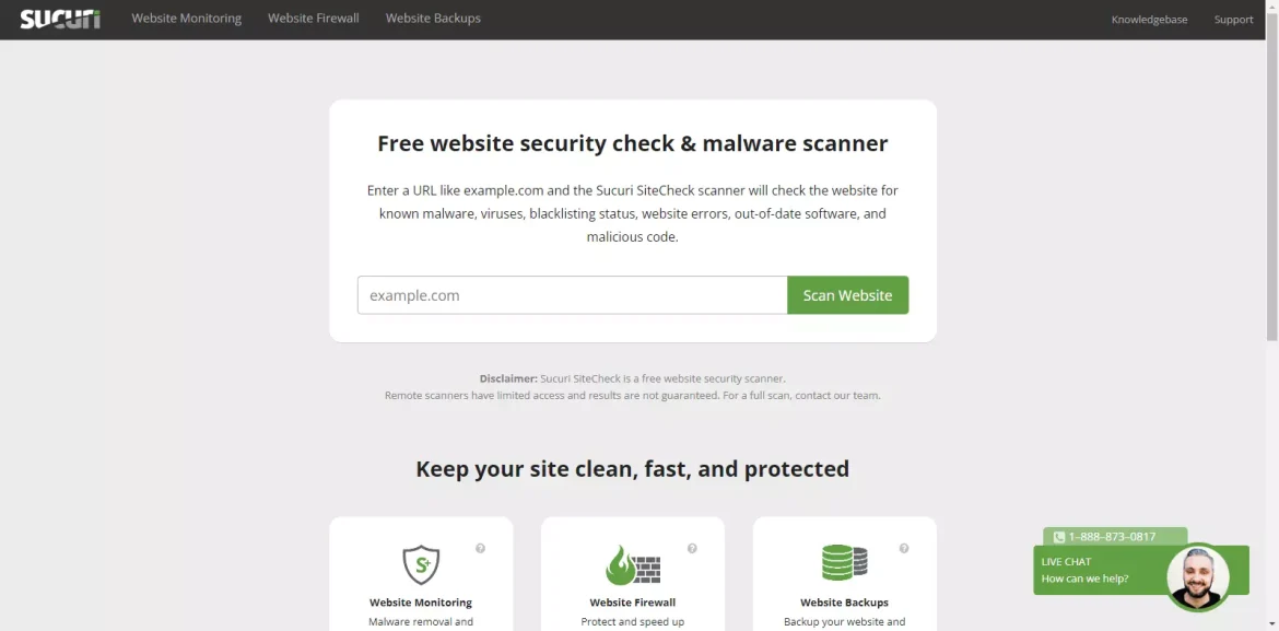 Pemeriksaan keamanan situs web gratis & pemindai malware