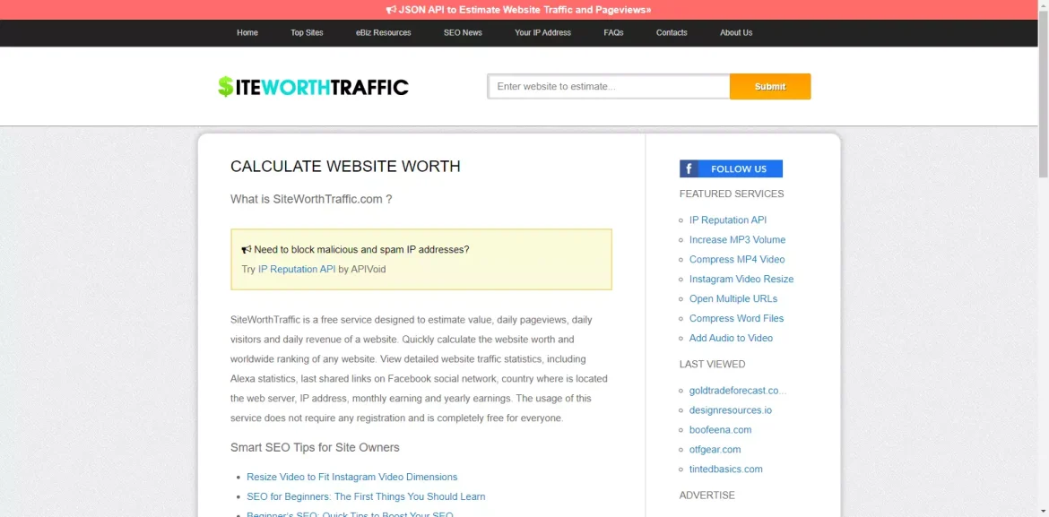 Siteworthtraffic.com