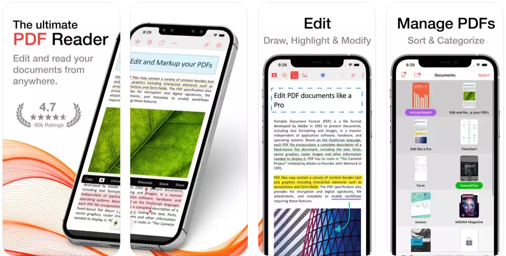 PDF പ്രോ - റീഡർ എഡിറ്റർ ഫോമുകൾ