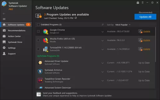 Systweak Software Updater