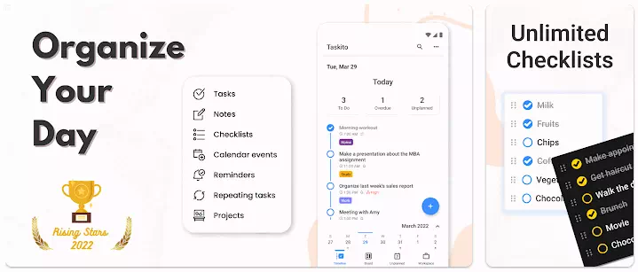 Taskito - المهام والتذكيرات