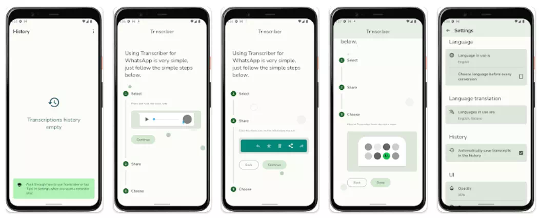 Transcriber for WhatsApp