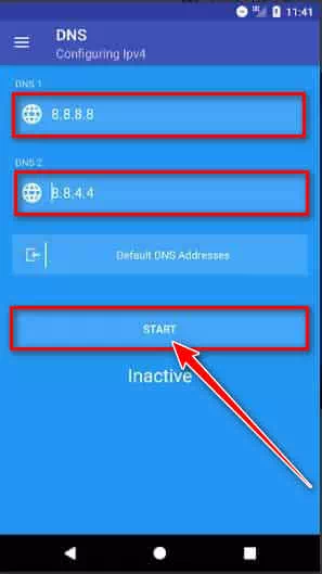 Change Default DNS To Google DNS On Android (Start)