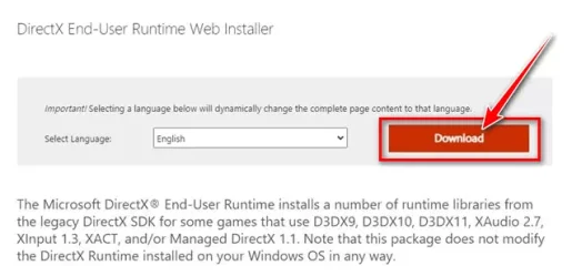 DirectX End-User Runtime Web Installer