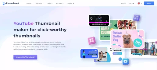 Renderforest YouTube Thumbnail Maker