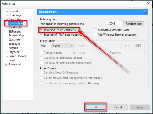 UPnP port mapping