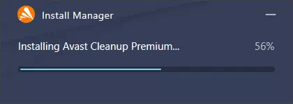 انتظر حتى يقوم برنامج الإعداد بتثبيت Avast Cleanup Premium على جهاز الكمبيوتر الخاص بك