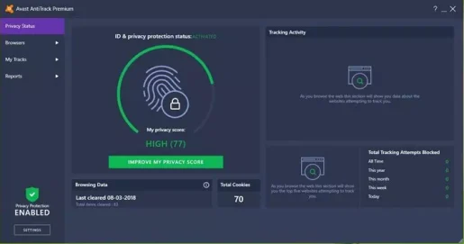 Скачать программное обеспечение Avast для защиты от слежения