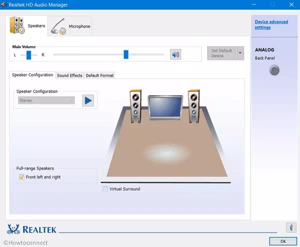 Realtek HD аудио менеджері