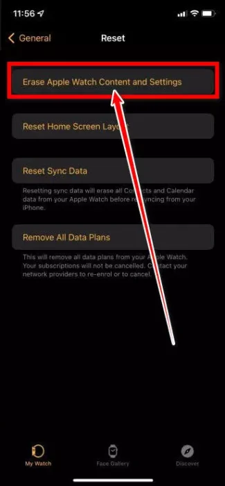 Reset Apple Watch (Erase All Content and Settings)