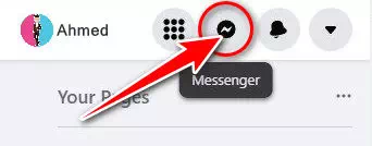Սեղմեք Messenger պատկերակի վրա