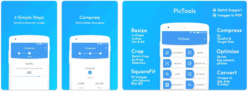 PicTools 일괄 자르기 크기 조정 com