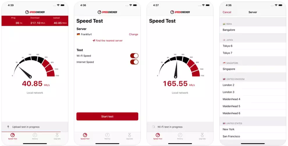 Speedchecker การทดสอบความเร็ว