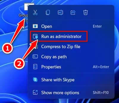 Run as administrator