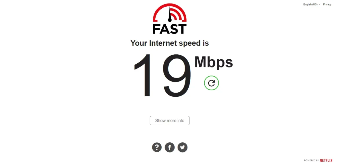 Your Internet speed