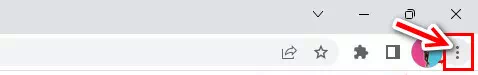 Kattintson a három pontra a Google Chrome böngészőben