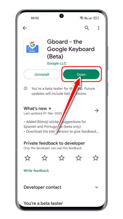 Спампуйце і ўсталюйце праграму Gboard