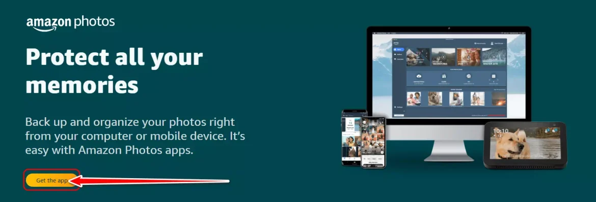 Amazon Photos Klikněte na tlačítko Získat aplikaci