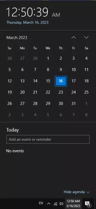 Microsoft Calendar (تطبيق النظام)