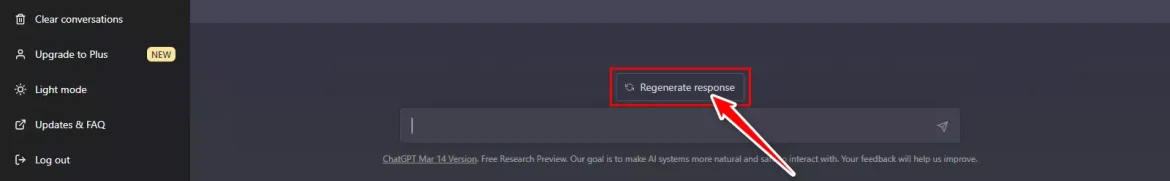 Regenerate the ChatGPT Response