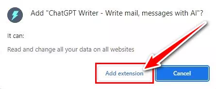 ChatGPT Writer Add extension