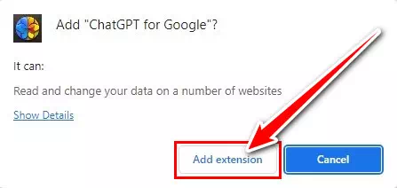 ChatGPT for Google Add extension