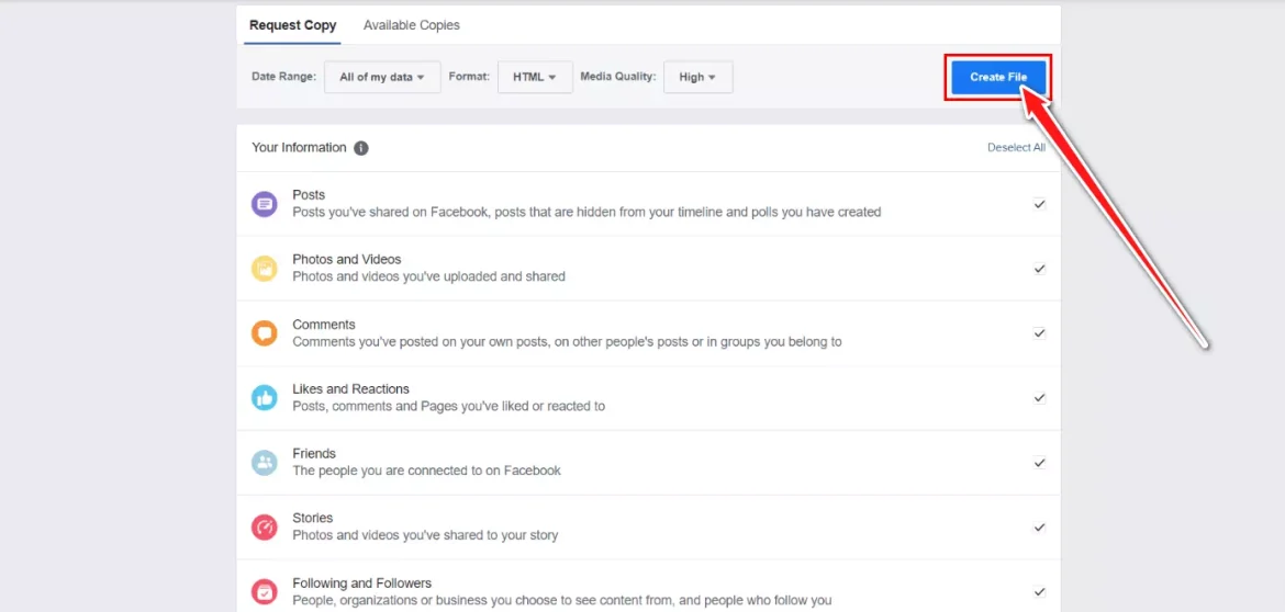 Download exemplum omnia tua Facebook data