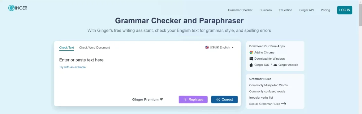 Ginger Grammar Checker