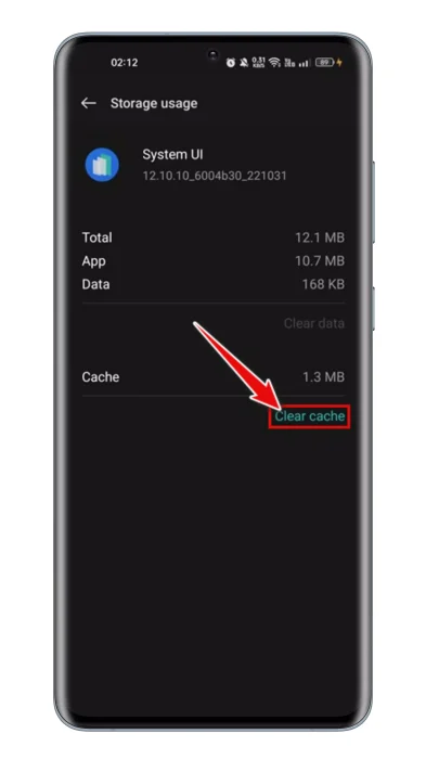 System UI Clear Cache