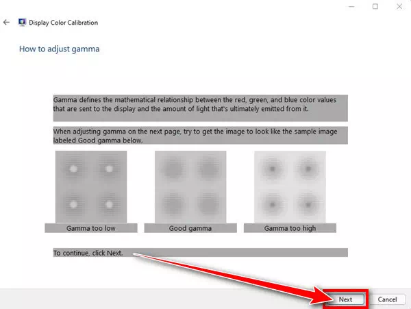 Sýna litakvörðunarglugga
