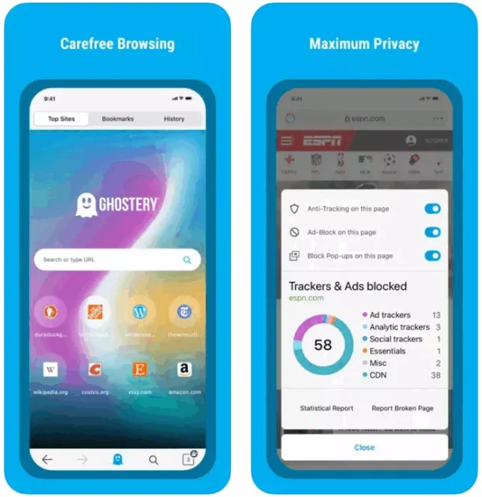 مرورگر Ghostery Dawn Privacy