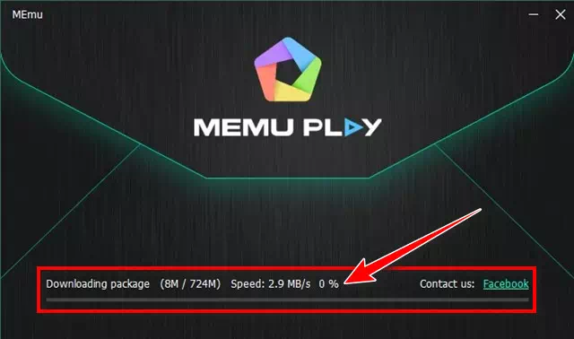 MEmu 소프트웨어 설치 프로그램은 인터넷에서 MEmu 에뮬레이터 패키지를 다운로드합니다.