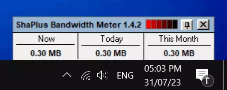 Shaplus Bandwidth Meter