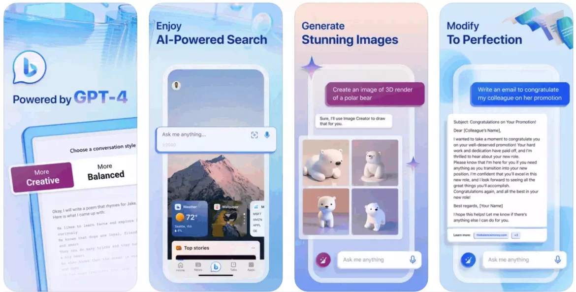 Bing: AI 및 GPT-4와 채팅