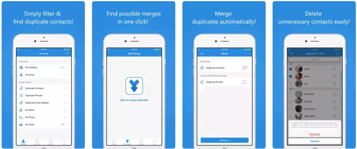 Contact Cleaner & Merge