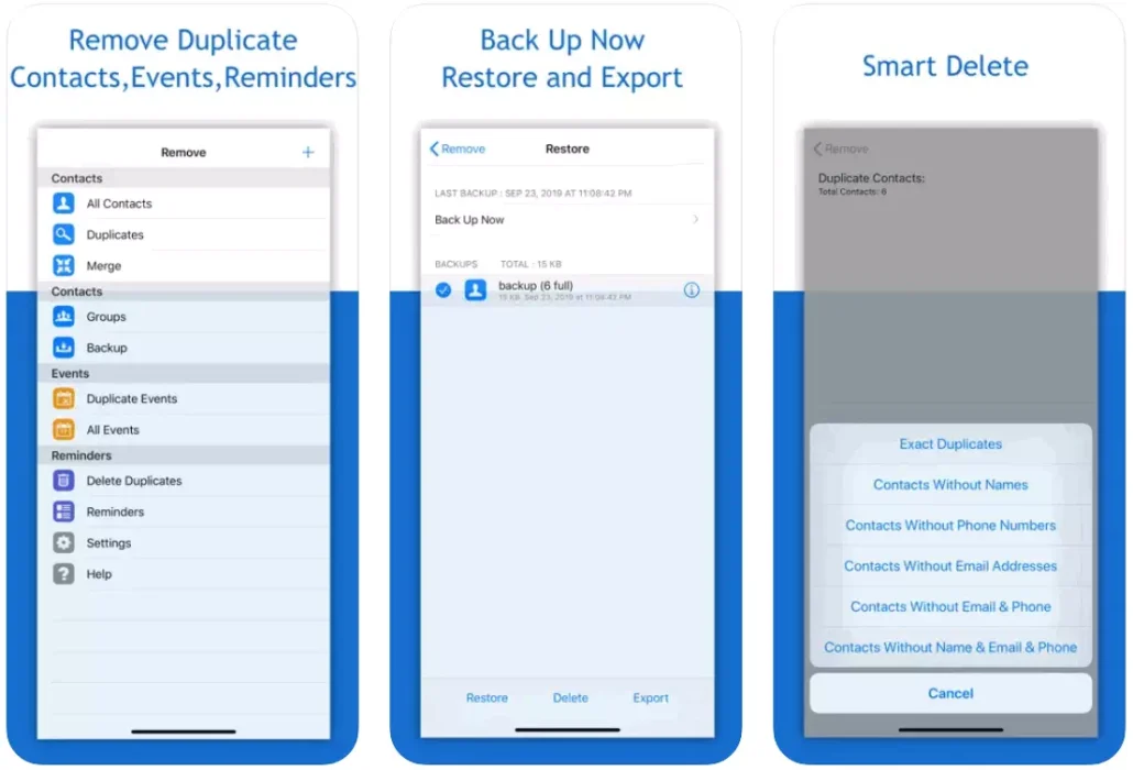 Remove Duplicate Contacts +