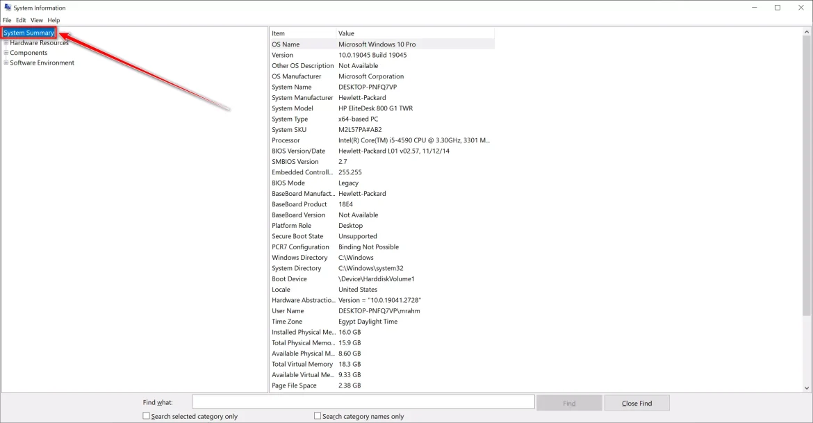 System Summary