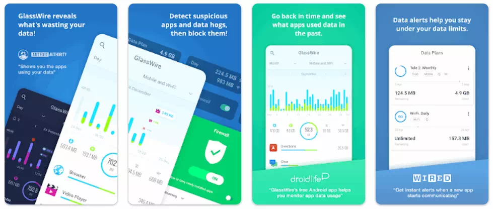 GlassWire Data Usage Monitor