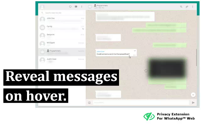 Privacy-extensie voor WhatsApp Web